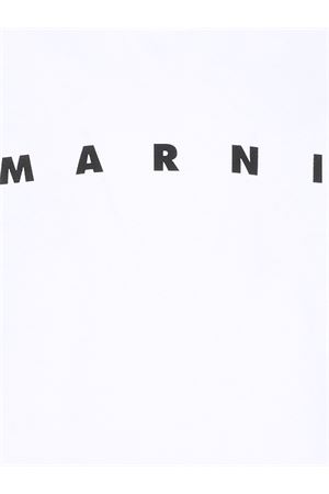 t-shirt in cotone bianco MARNI KIDS | M002MVM00RF0M100